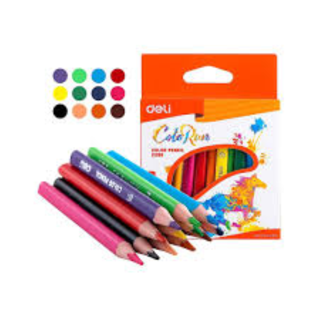 DELI YOCOO S/12 COLOUR PENCILS FULL SIZE 7016